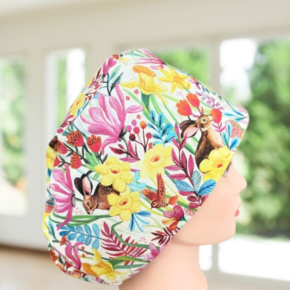 Sumebunny to Love EURO Cap~Surgical cap, RN, MD, NP, CNA, RN, VET, Tech, Gift - Picture 3 of 5